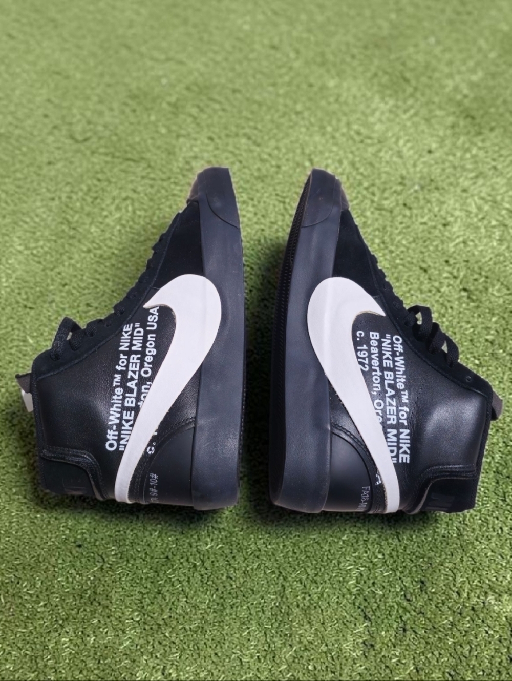 DS Nike Blazer Mid x Off-White 'Grim Reaper' - Size 9 - AA3832-001 - NO BOX - Picture 2 of 6